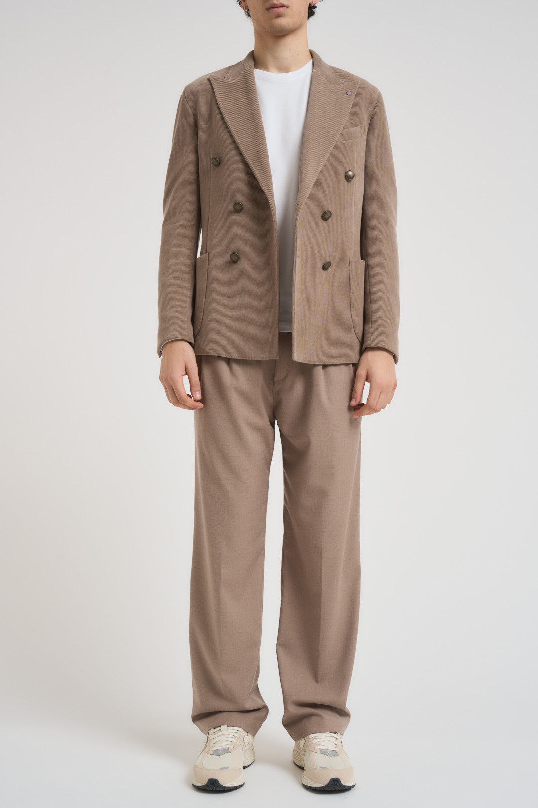 Giacca uomo doppiopetto tortora GKS107 LIPADESERT BHARNABA 