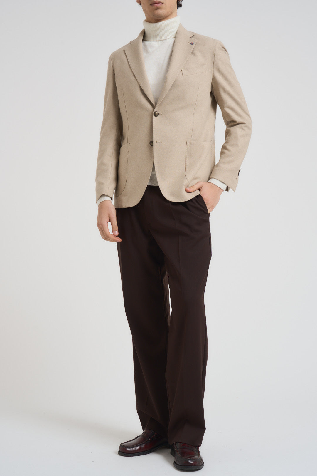 Giacca uomo monopetto beige GKS602 GAPANSABBIA BHARNABA 
