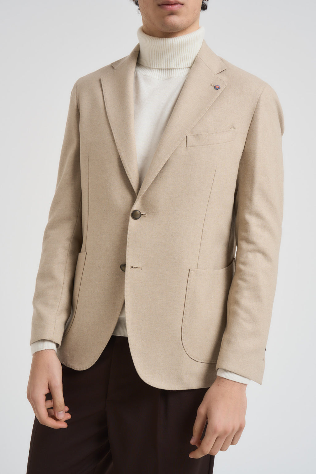 Giacca uomo monopetto beige GKS602 GAPANSABBIA BHARNABA 