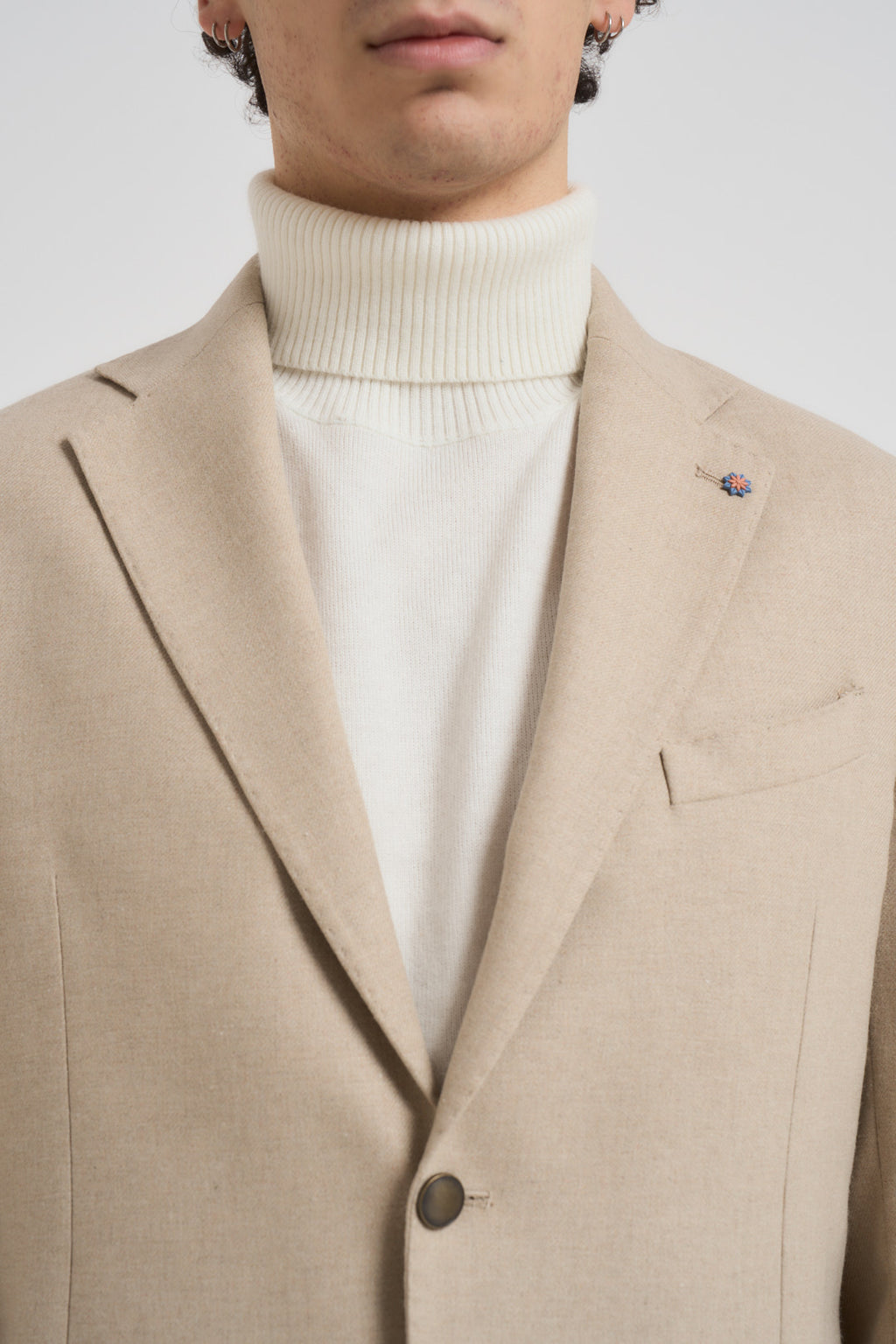Giacca uomo monopetto beige GKS602 GAPANSABBIA BHARNABA 
