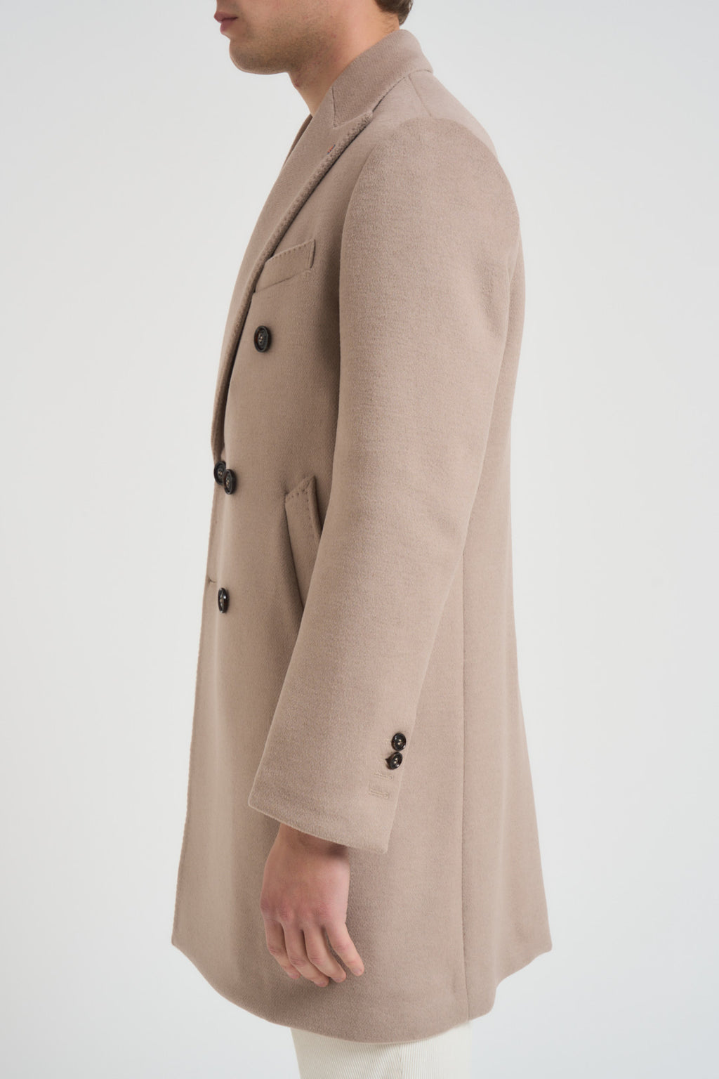 Cappotto uomo doppiopetto sabbia MCPS126 FOSHANBEIGE BHARNABA 