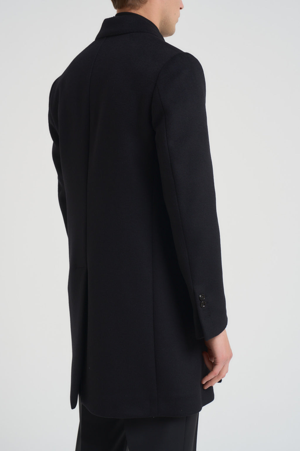 Cappotto uomo doppiopetto nero MCPS126 FOSHANNERO BHARNABA 