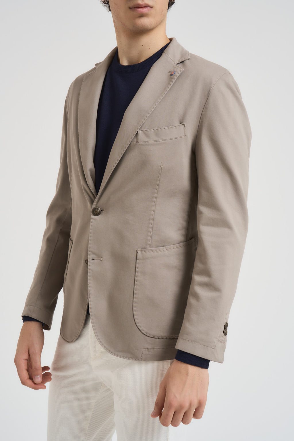 Giacca uomo monopetto beige R7002 ZIBOARGILLA BHARNABA 