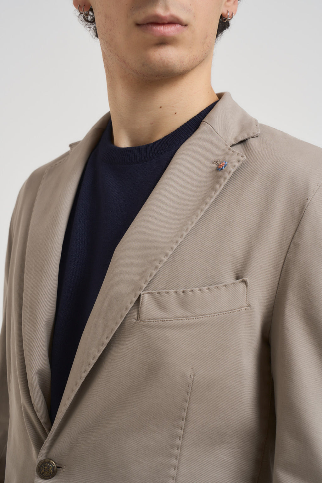 Giacca uomo monopetto beige R7002 ZIBOARGILLA BHARNABA 