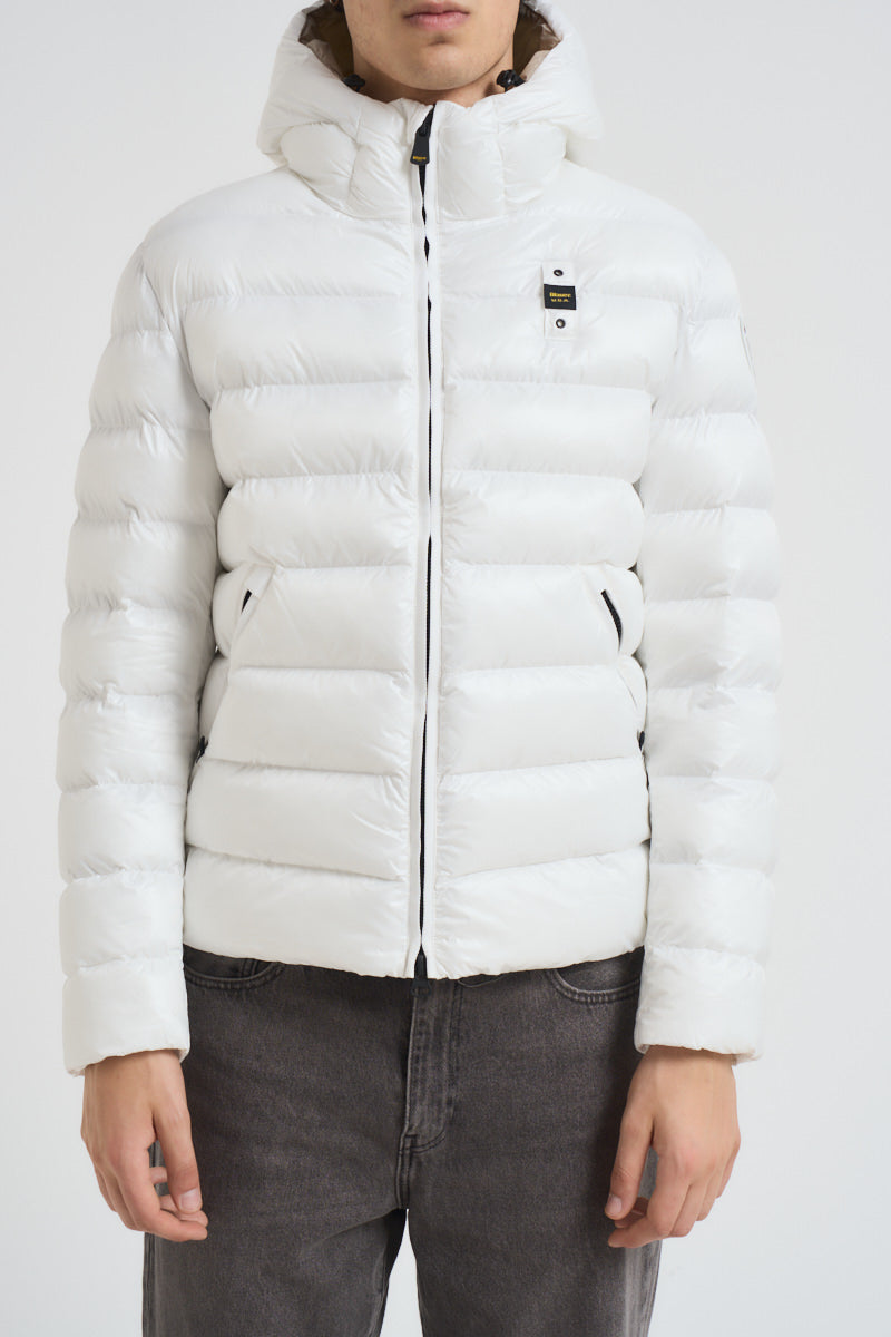 Piumino uomo trapuntato bianco 25WBLUC02079 100 BLAUER 