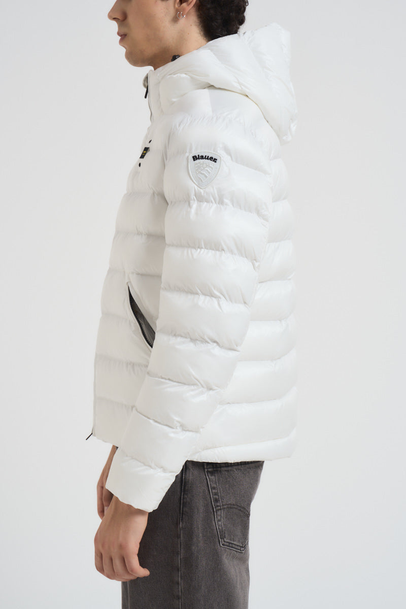 Piumino uomo trapuntato bianco 25WBLUC02079 100 BLAUER 