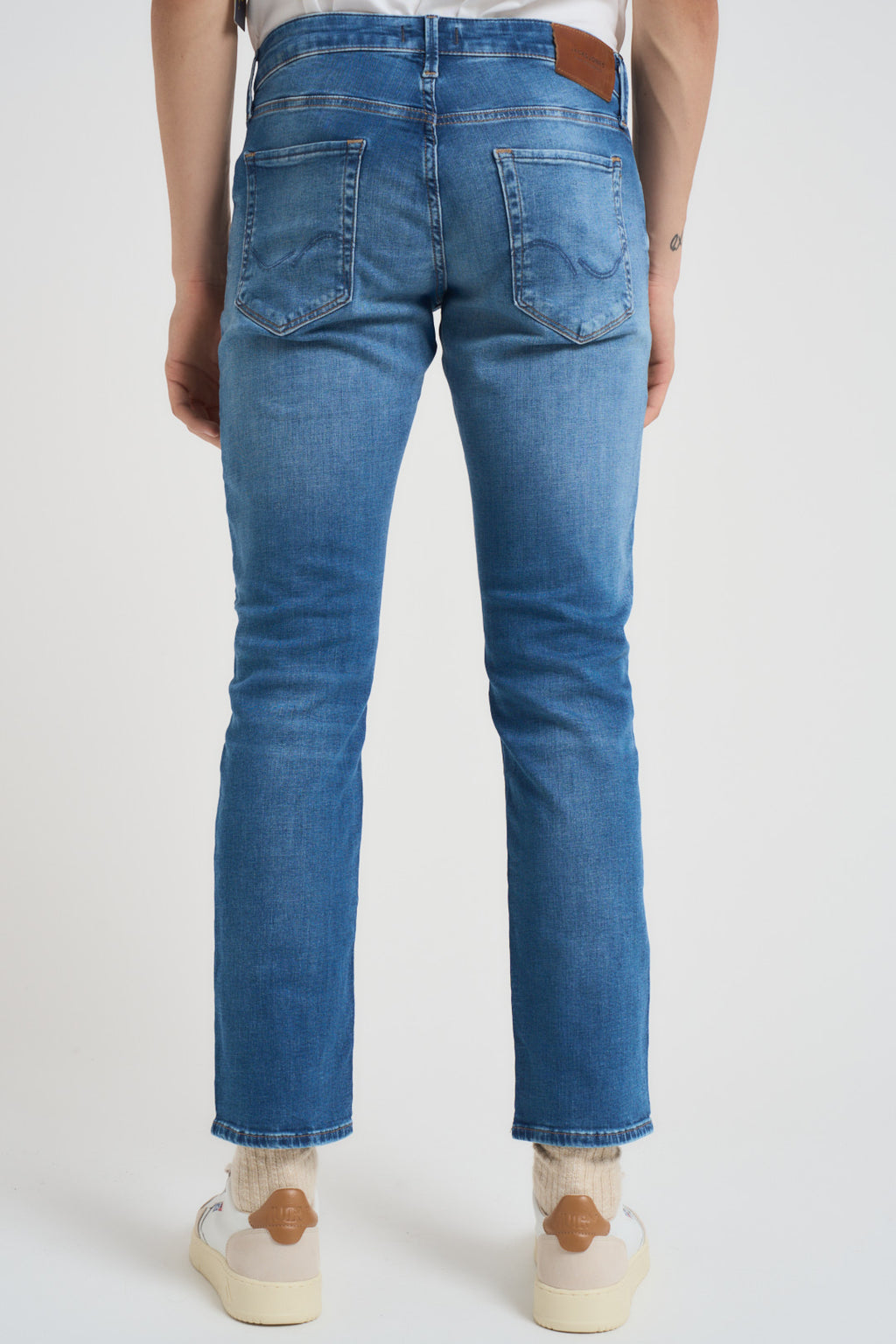 Jeans uomo slim fit in denim medio 12148275  JACK & JONES NOOS 