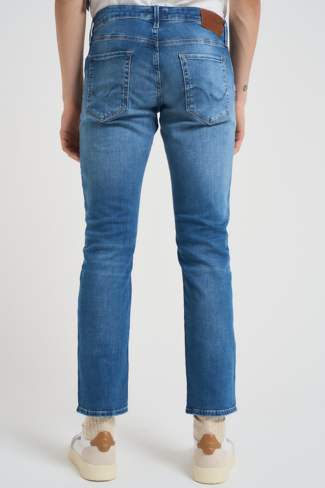 Jeans uomo slim fit in denim medio 12148275  JACK & JONES NOOS 