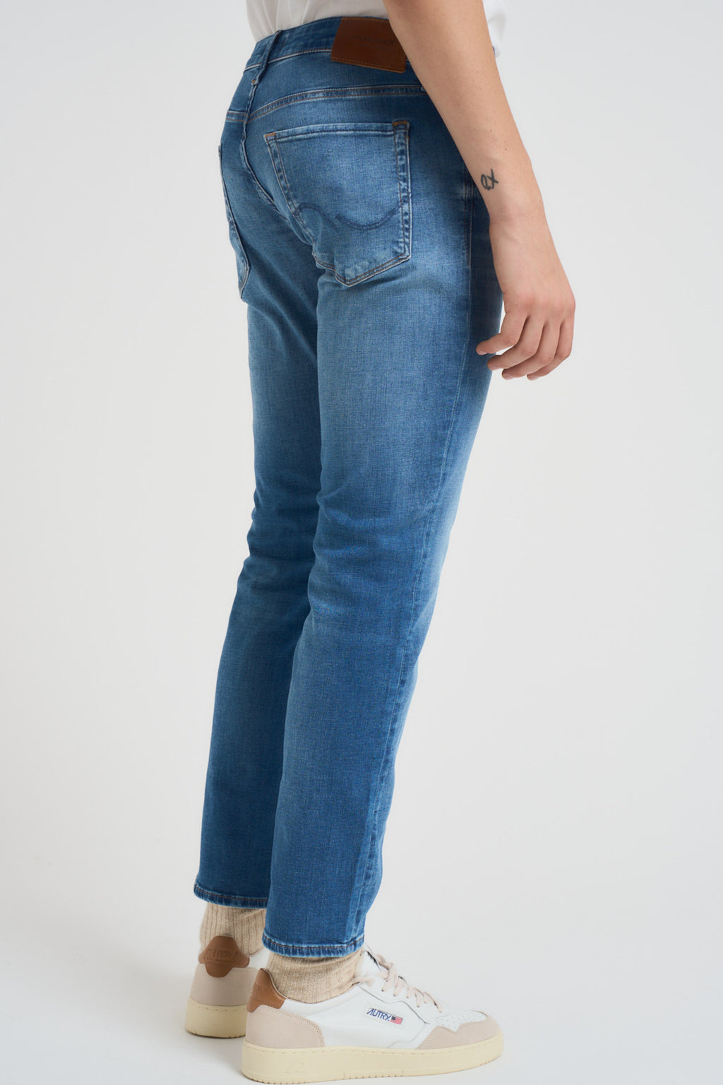 Jeans uomo slim fit in denim medio 12148275  JACK & JONES NOOS 