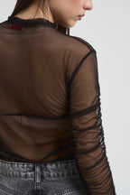 Top donna trasparente nero MR5054F NERO KONTATTO 