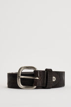 Cintura uomo in pelle marrone scuro MRF255C027 MORO MINORONZONI 