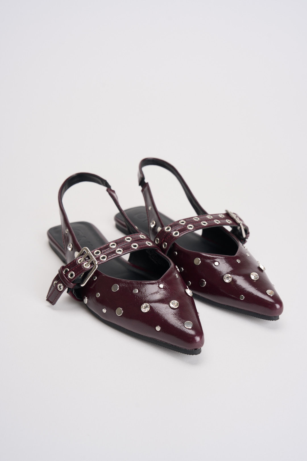 Slingback donna bordeaux con borchie 15340903 BURGUNDY ONLY 