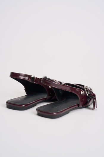 Slingback donna bordeaux con borchie - 5