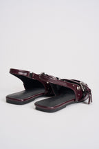 Slingback donna bordeaux con borchie 15340903 BURGUNDY ONLY 
