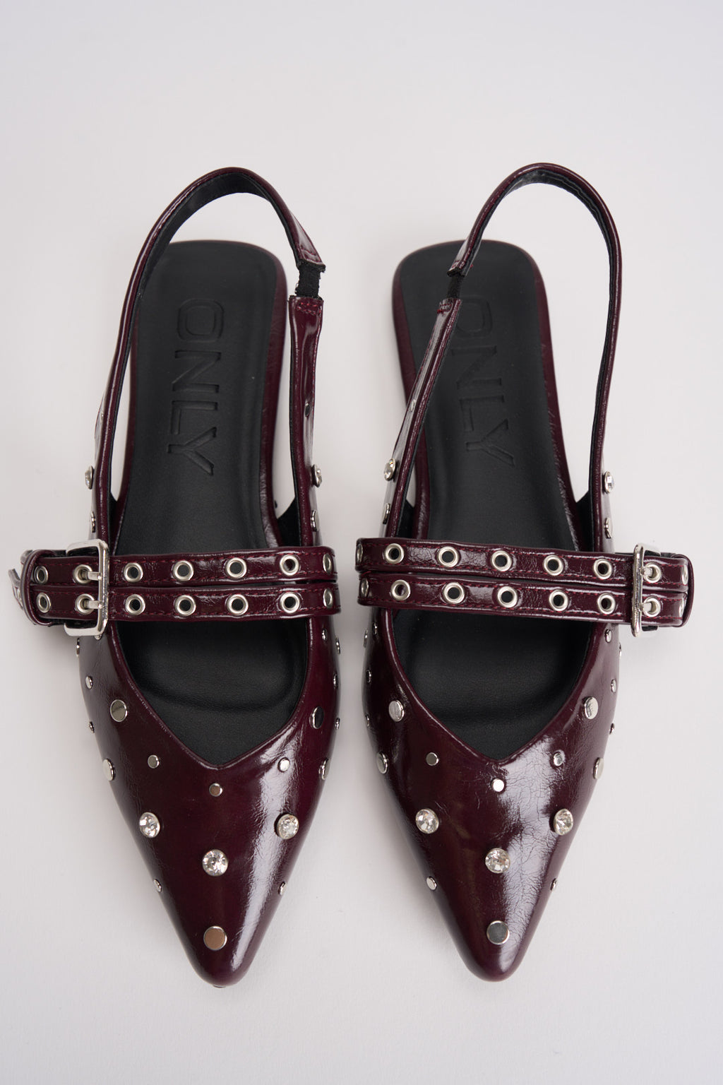 Slingback donna bordeaux con borchie 15340903 BURGUNDY ONLY 