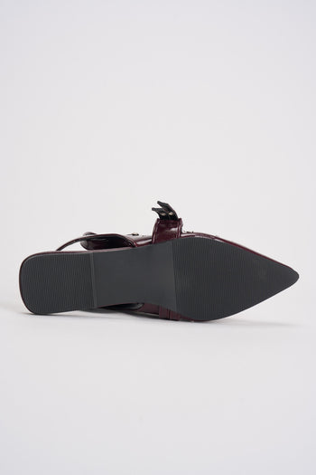 Slingback donna bordeaux con borchie - 8