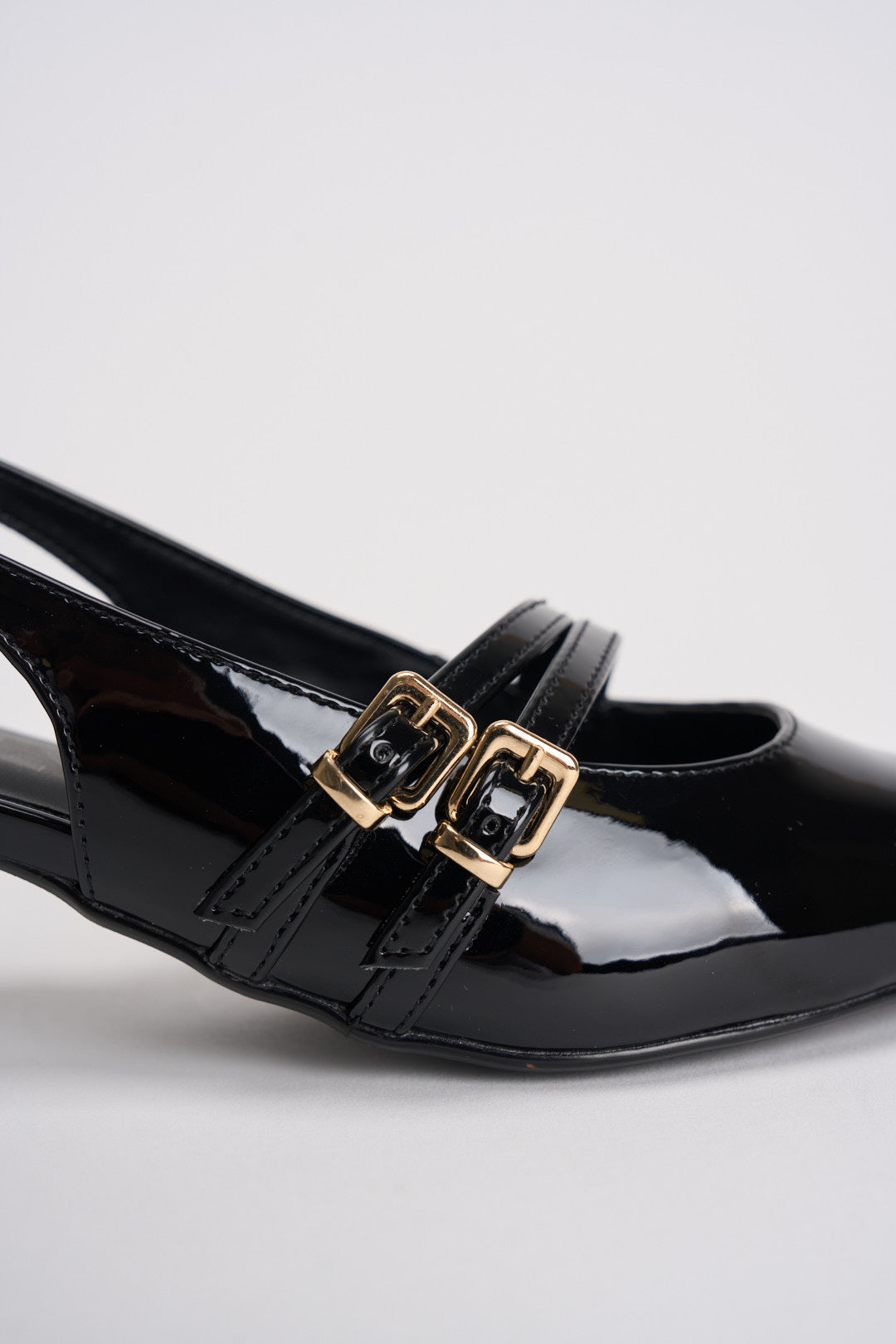 Slingback donna in vernice nero 15356238 BLACK ONLY 