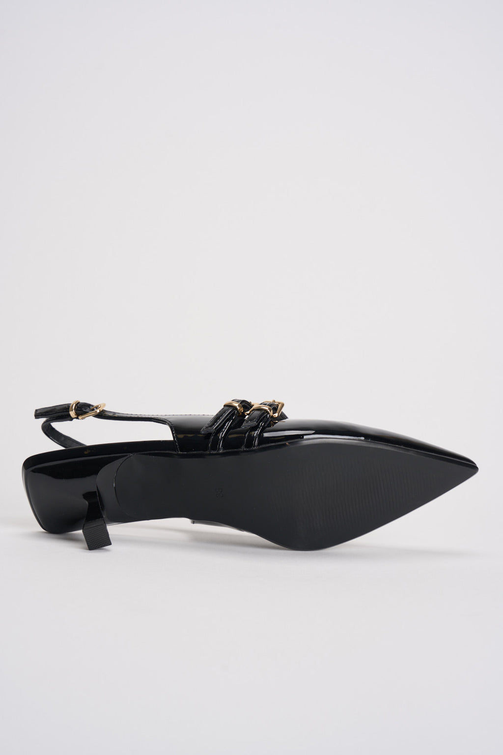 Slingback donna in vernice nero 15356238 BLACK ONLY 