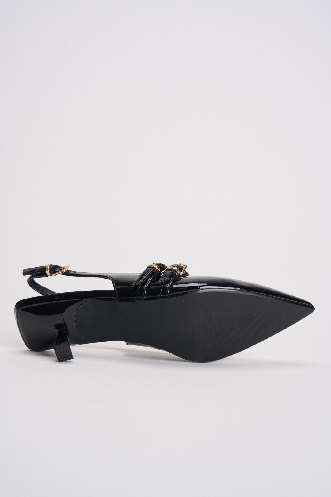 Slingback donna in vernice nero 15356238 BLACK ONLY 