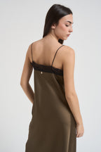 Abito donna lungo con pizzo verde D38N0779 MUSCHIO SOUVENIR CLUBBING 