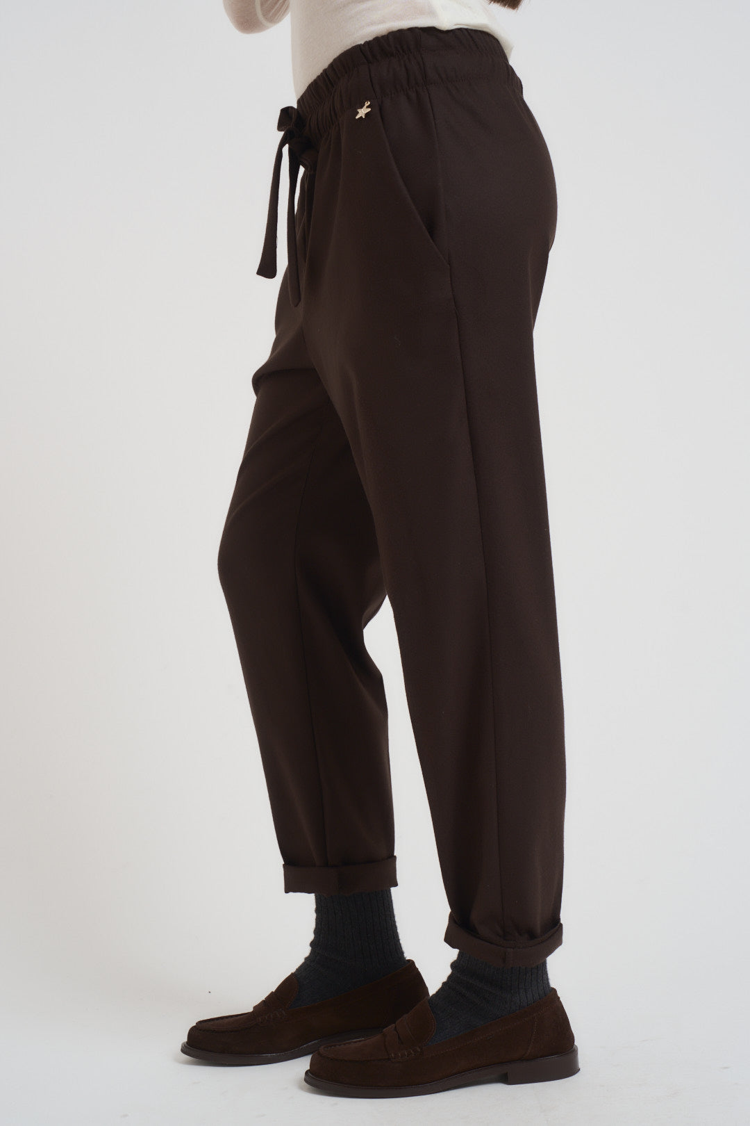 Pantalone donna regular marrone M38F1386 MORO SOUVENIR CLUBBING 