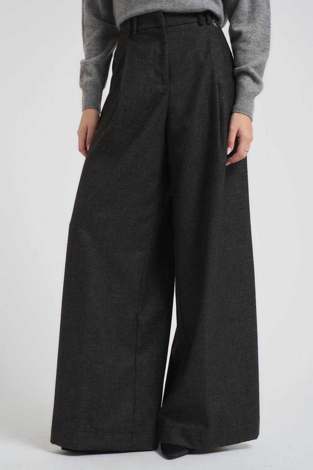 Pantalone donna a palazzo antracite W38S0250 ANTRACITE SOUVENIR CLUBBING 