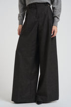 Pantalone donna a palazzo antracite W38S0250 ANTRACITE SOUVENIR CLUBBING 