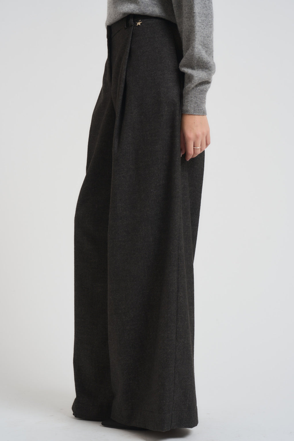Pantalone donna a palazzo antracite W38S0250 ANTRACITE SOUVENIR CLUBBING 