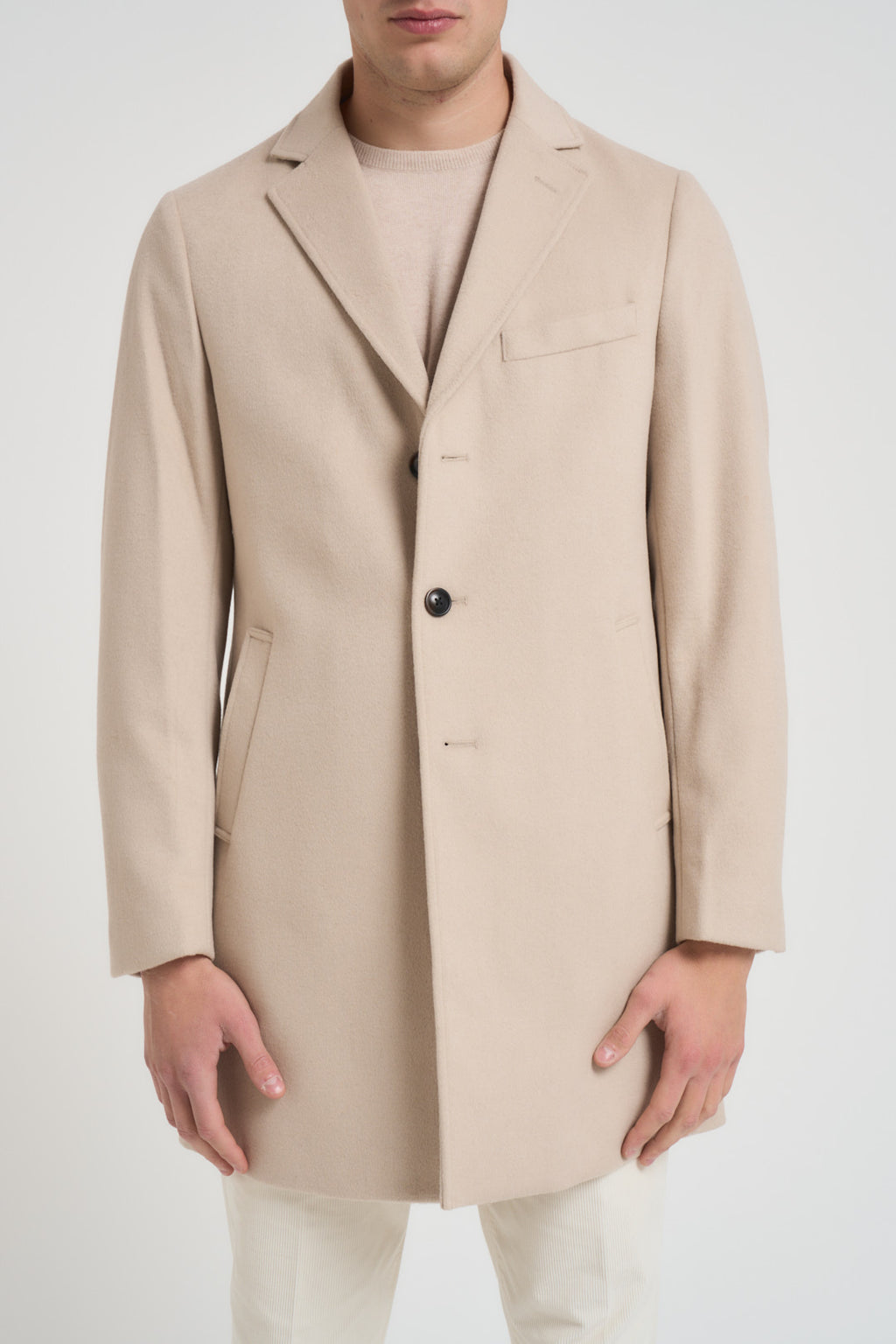 Cappotto uomo monopetto beige CP63 BEIGE SEINSE 