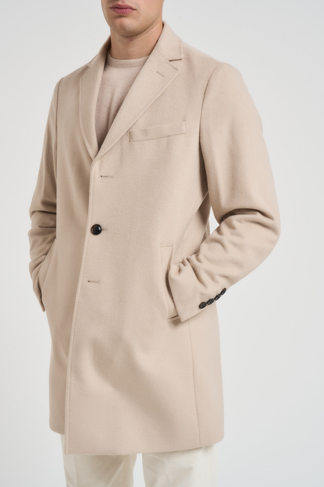 Cappotto uomo monopetto beige CP63 BEIGE SEINSE 