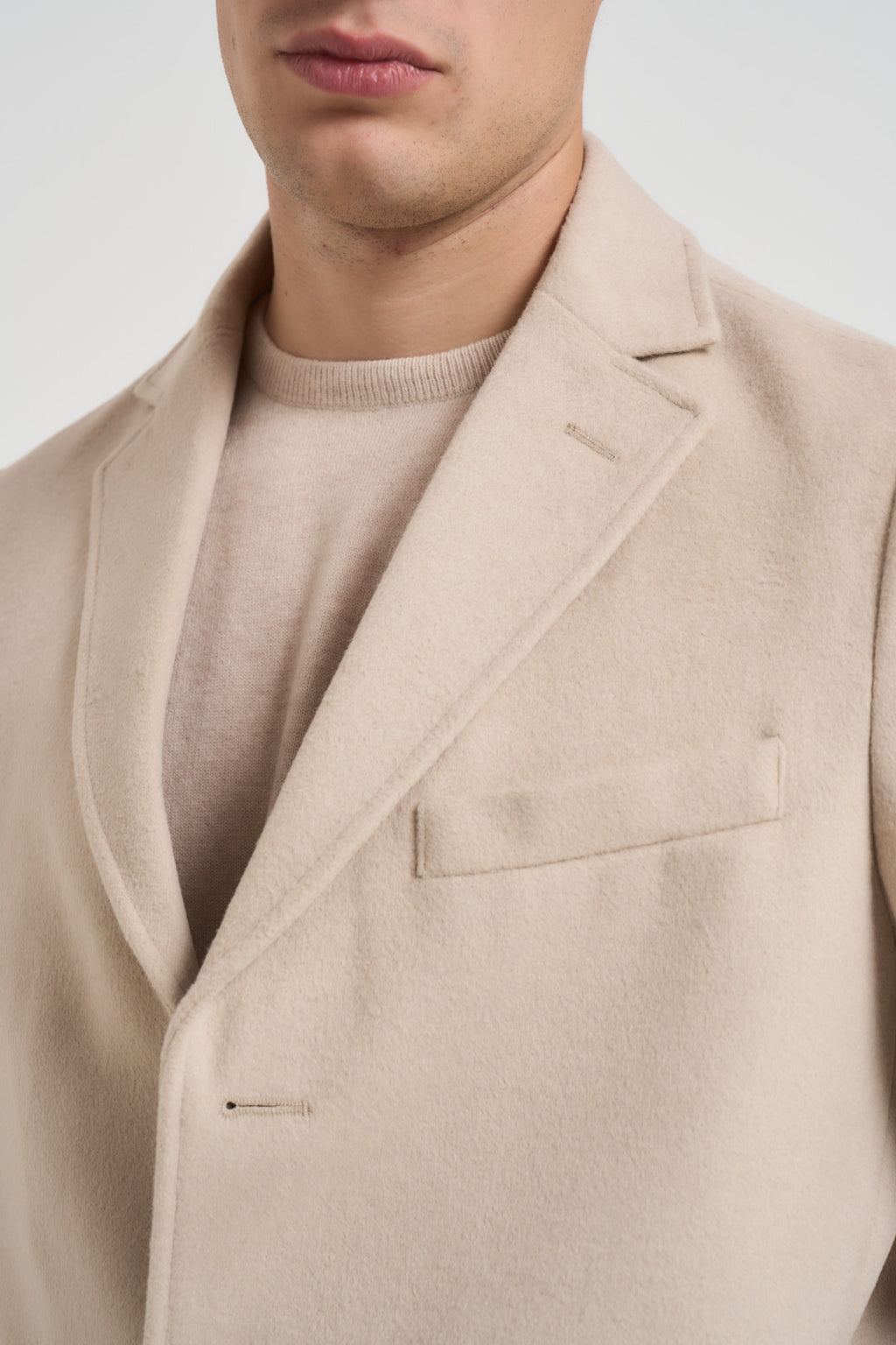 Cappotto uomo monopetto beige CP63 BEIGE SEINSE 