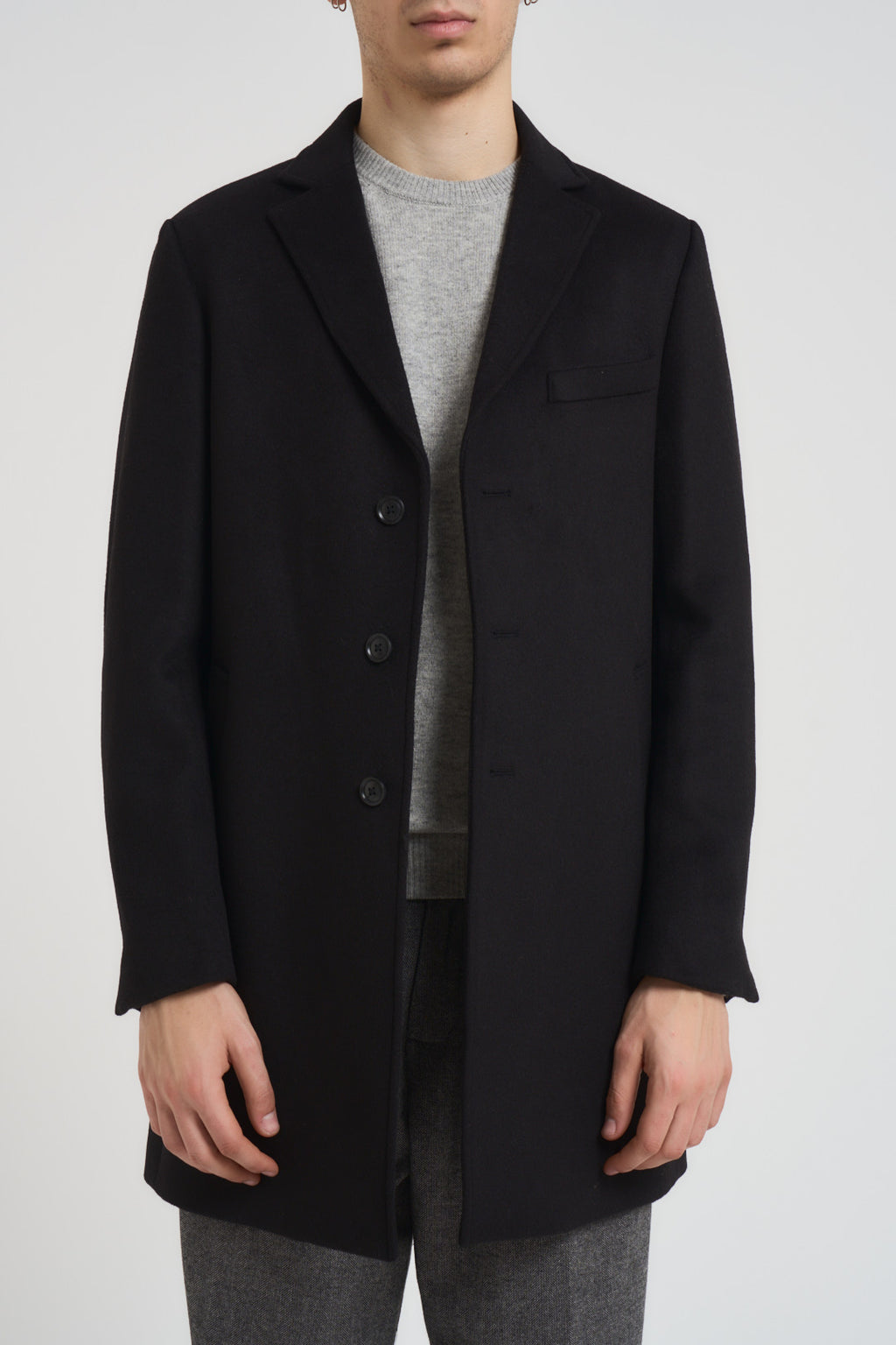 Cappotto uomo monopetto nero CP63 NERO SEINSE 