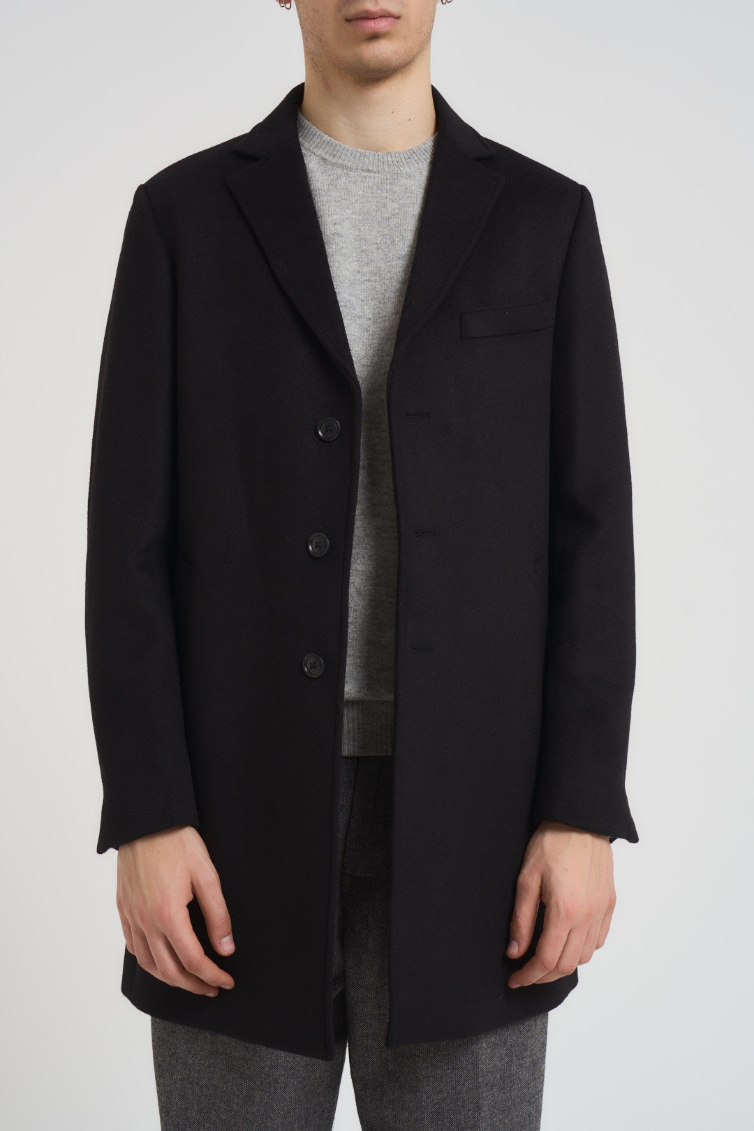 Cappotto uomo monopetto nero CP63 NERO SEINSE 