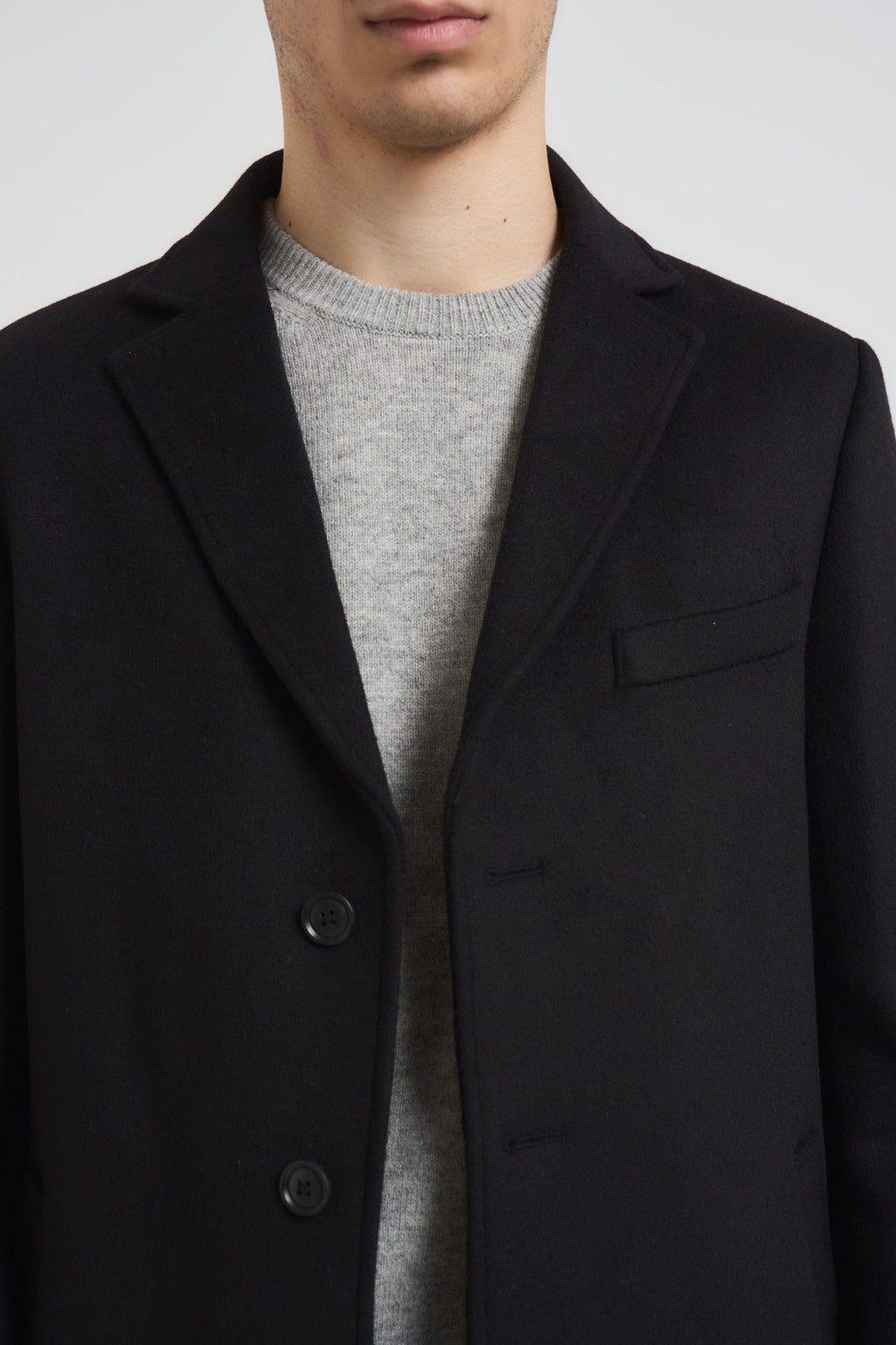 Cappotto uomo monopetto nero CP63 NERO SEINSE 