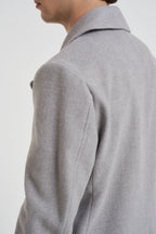 Cappotto uomo corto doppiopetto grigio chiaro CP65SS PERLA SEINSE 
