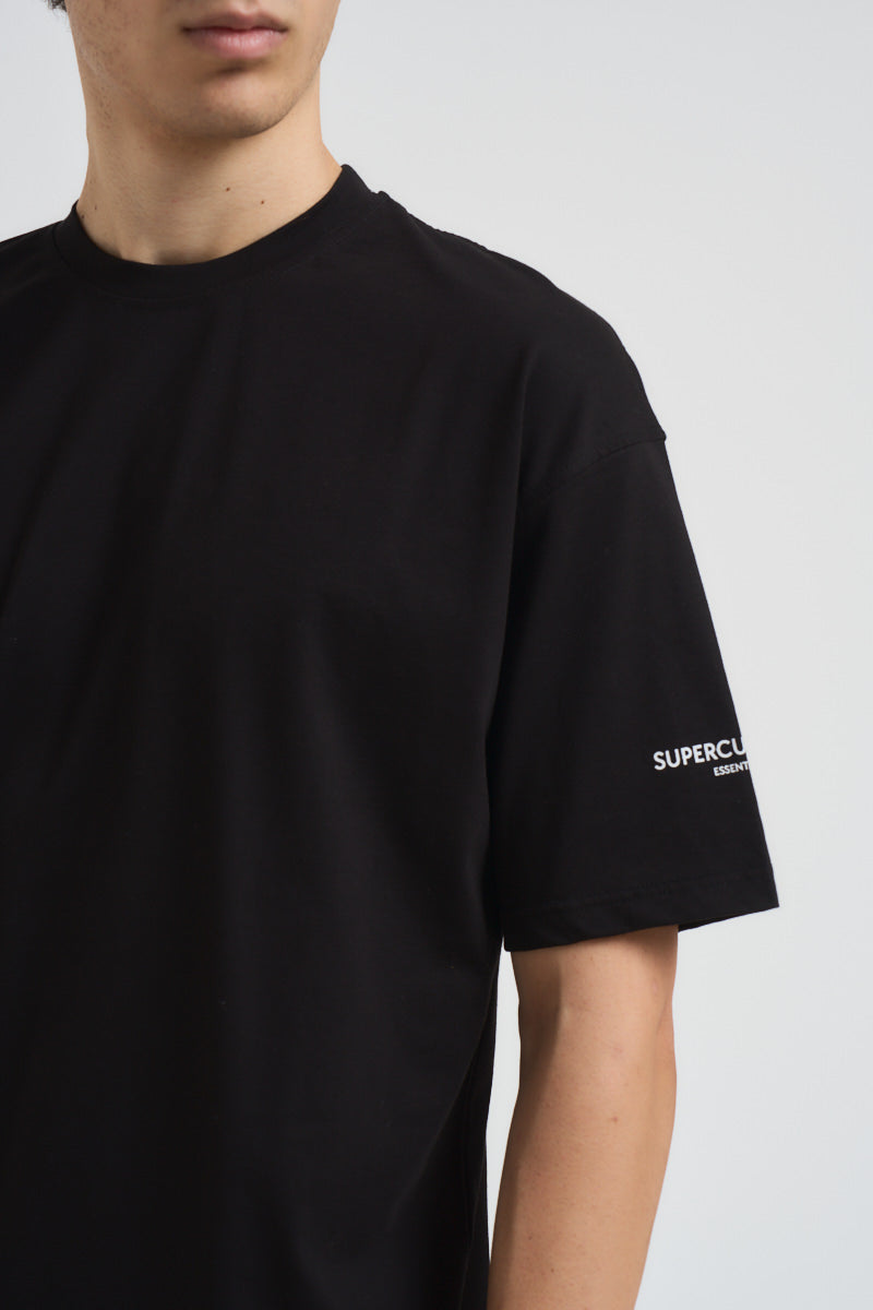 T-shirt uomo girocollo nera MUST NERO SUPERCULTURE* 