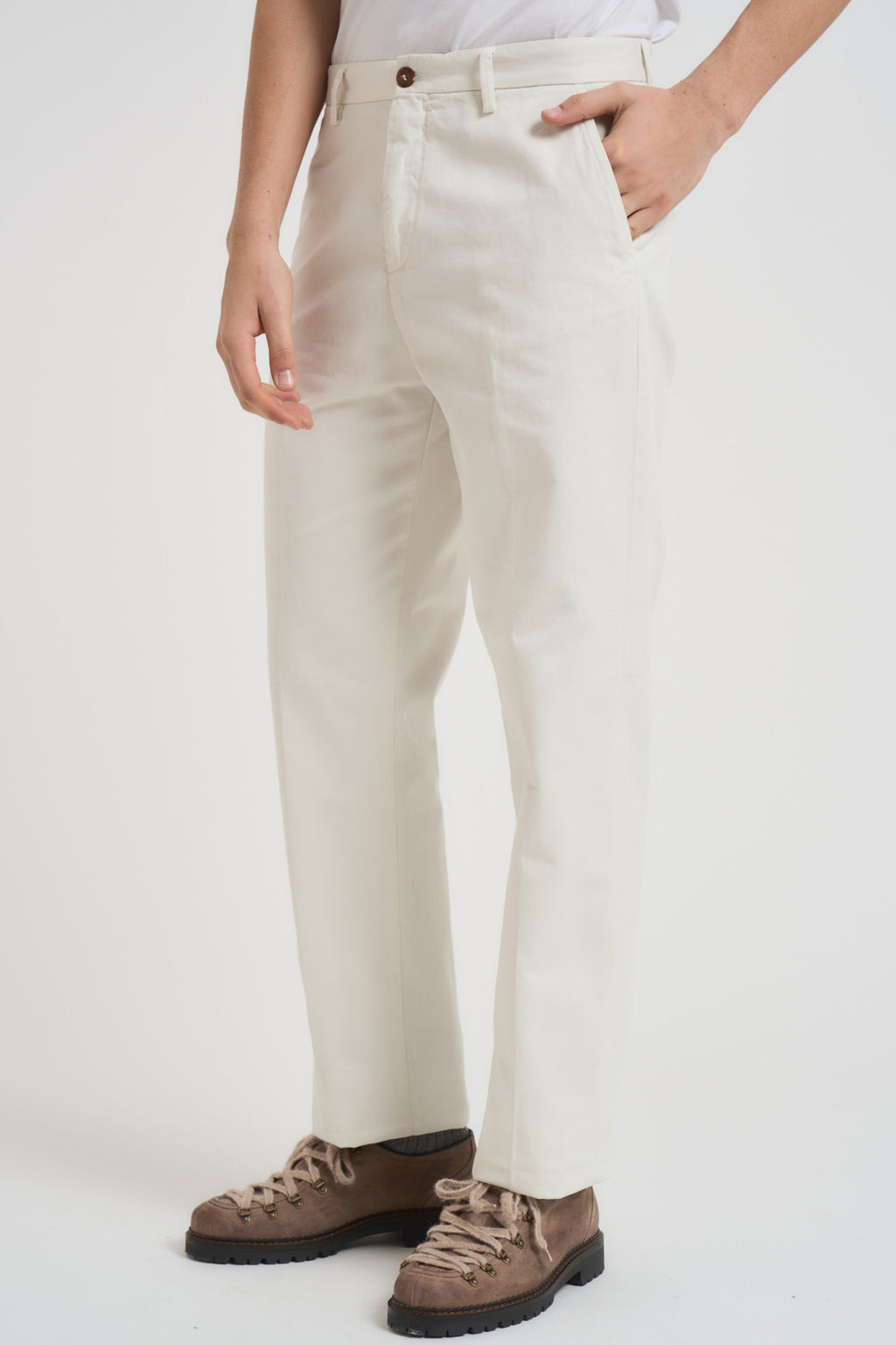 Pantalone uomo regular panna P012 235 TELACRUDA 