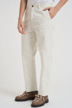 Pantalone uomo regular panna P012 235 TELACRUDA 
