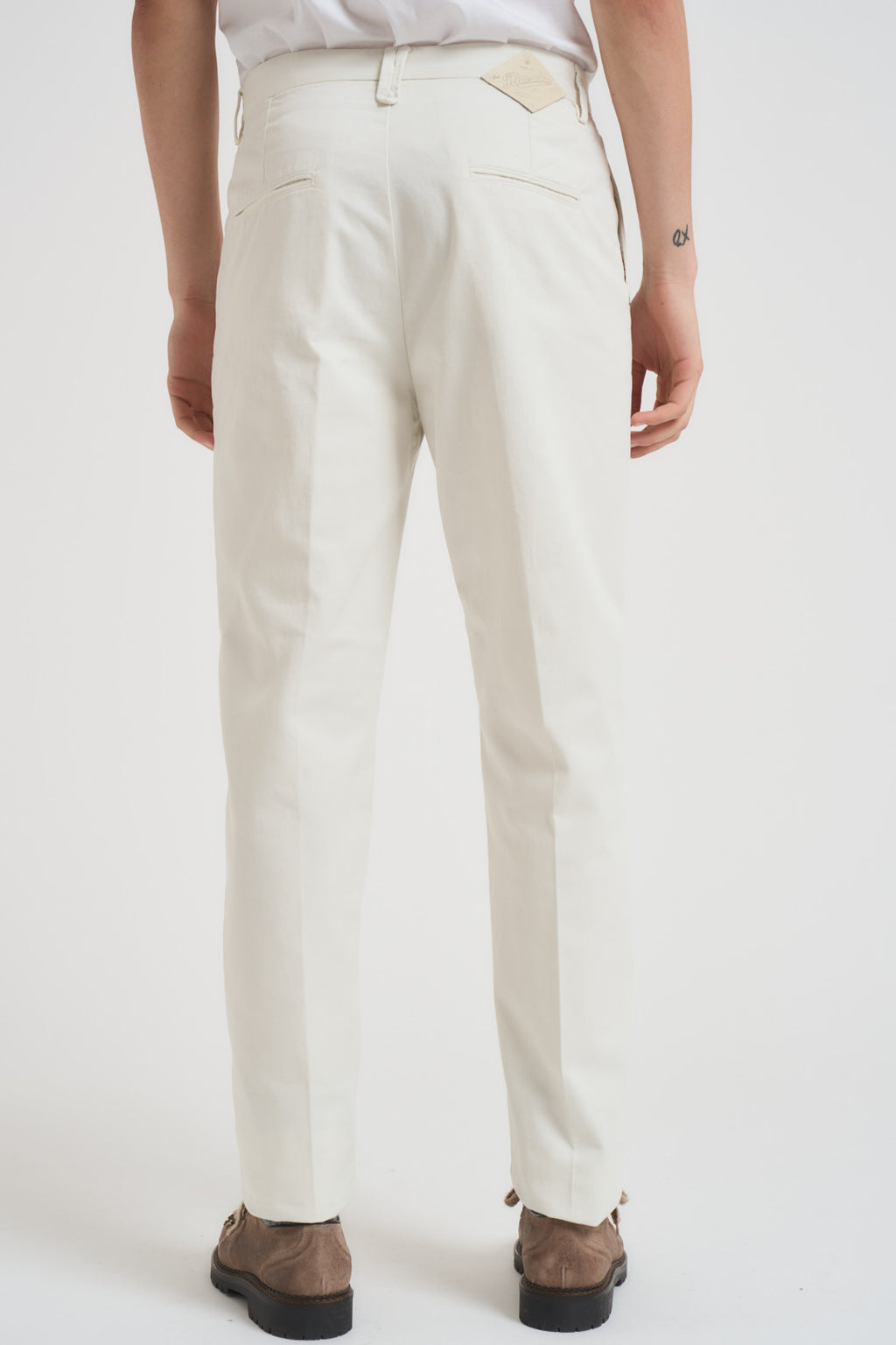 Pantalone uomo regular panna P012 235 TELACRUDA 