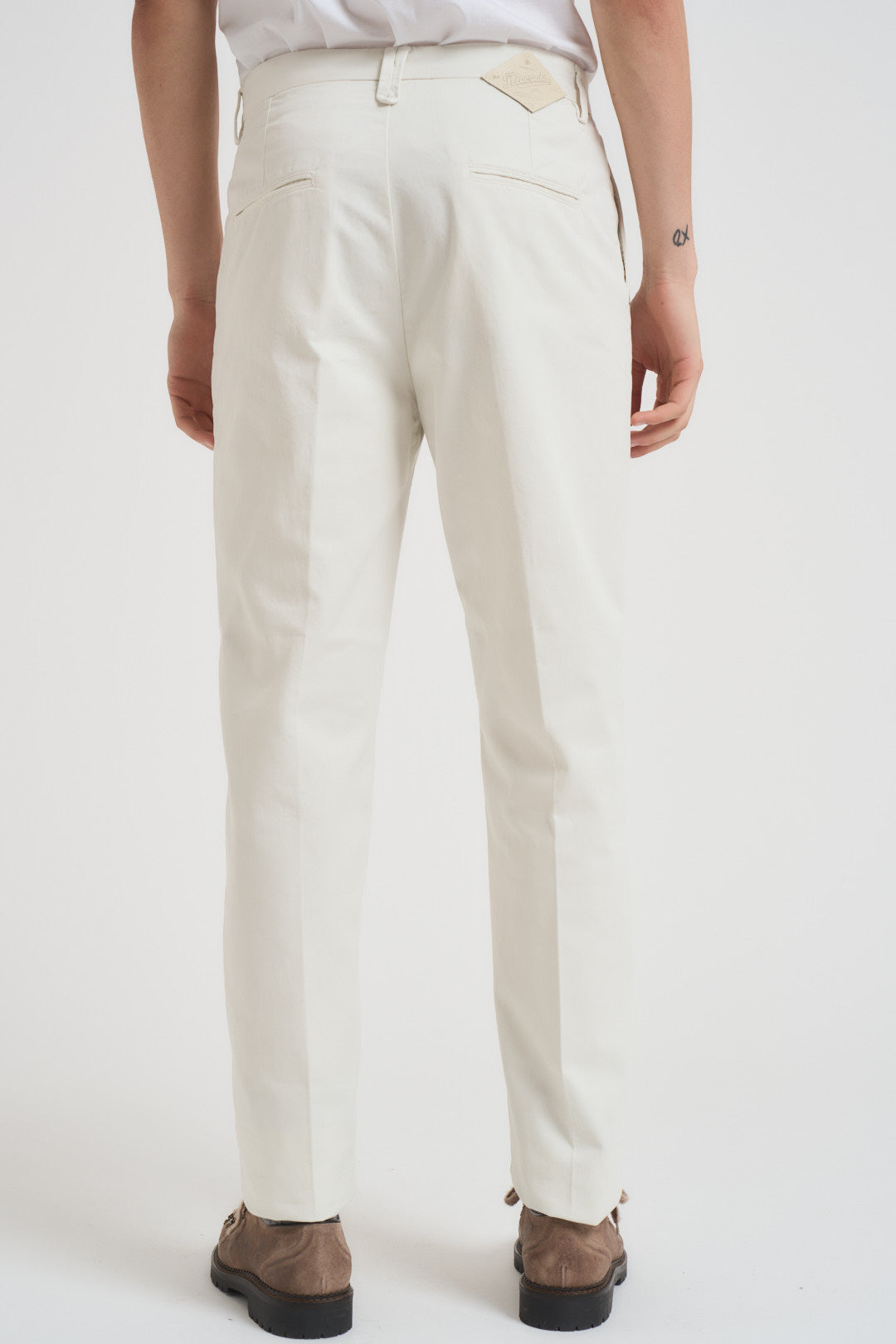 Pantalone uomo regular panna P012 235 TELACRUDA 