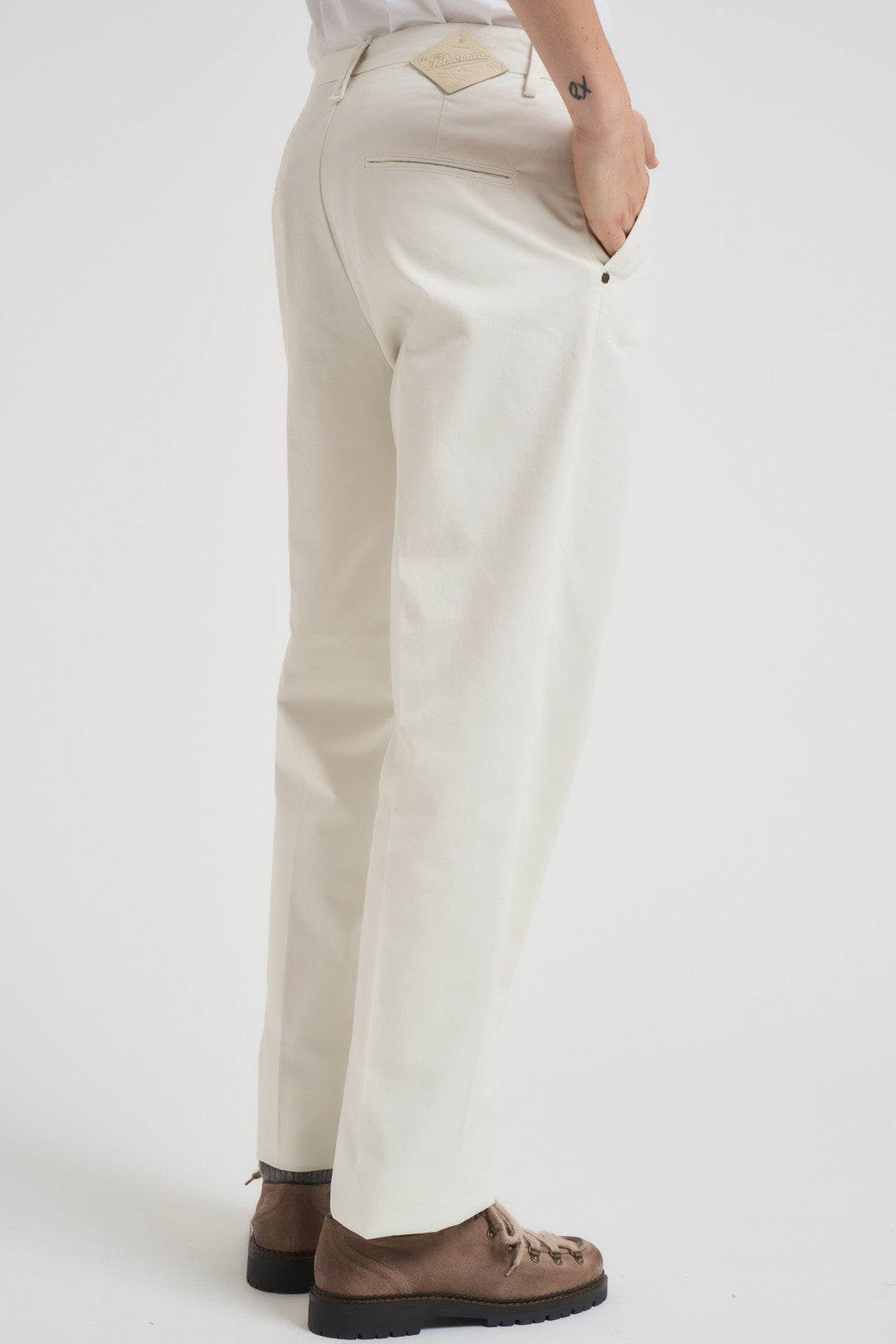 Pantalone uomo regular panna P012 235 TELACRUDA 