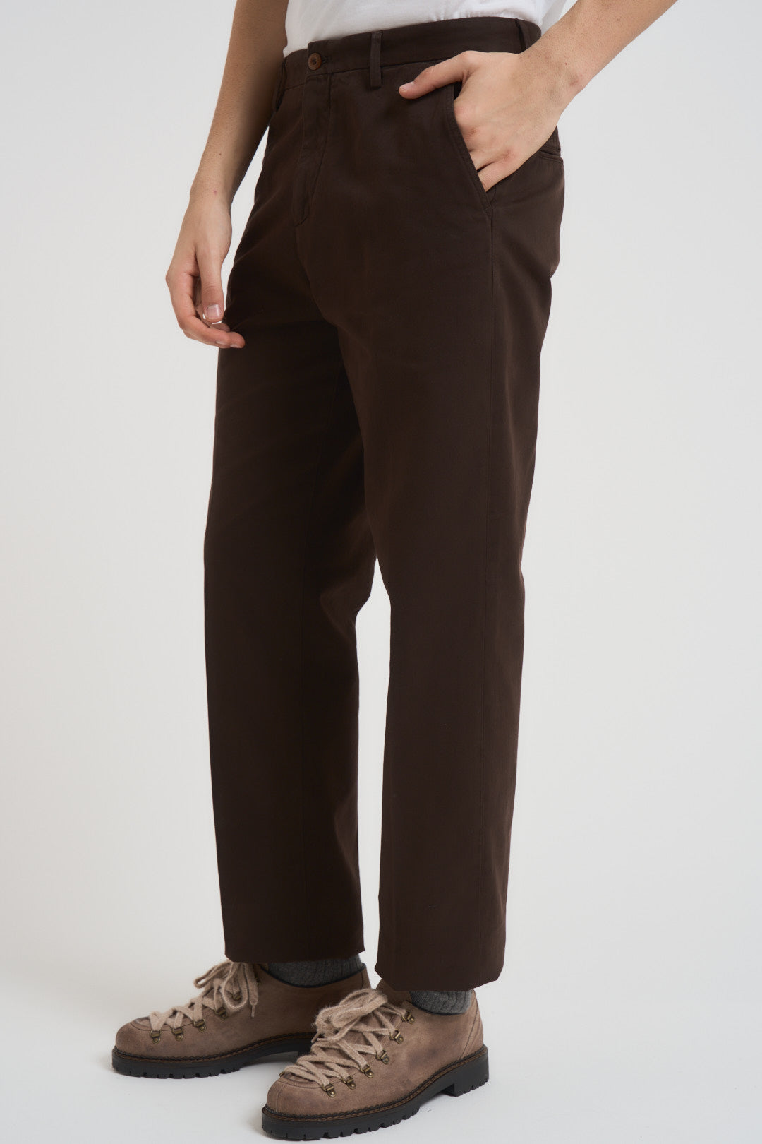Pantalone uomo regular marrone P012 239 TELACRUDA 