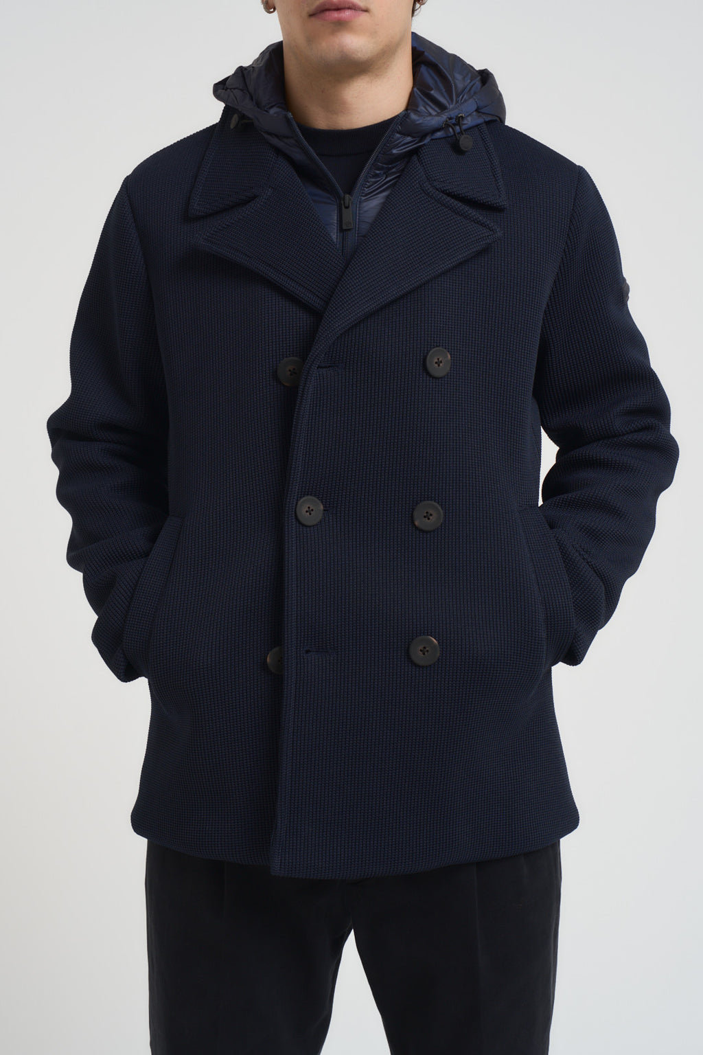 Cappotto uomo con pettorina in nylon blu GRAVITY BLUE NAVY UNITY 