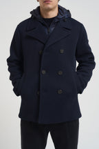 Cappotto uomo con pettorina in nylon blu GRAVITY BLUE NAVY UNITY 