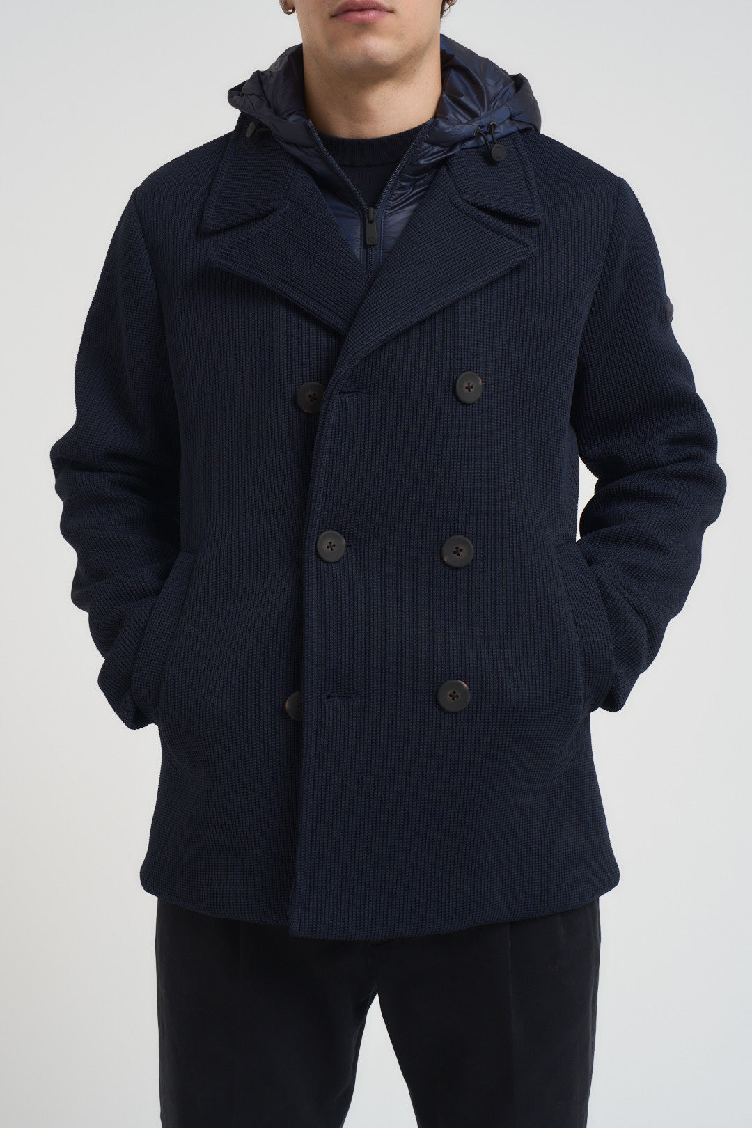 Cappotto uomo con pettorina in nylon blu GRAVITY BLUE NAVY UNITY 