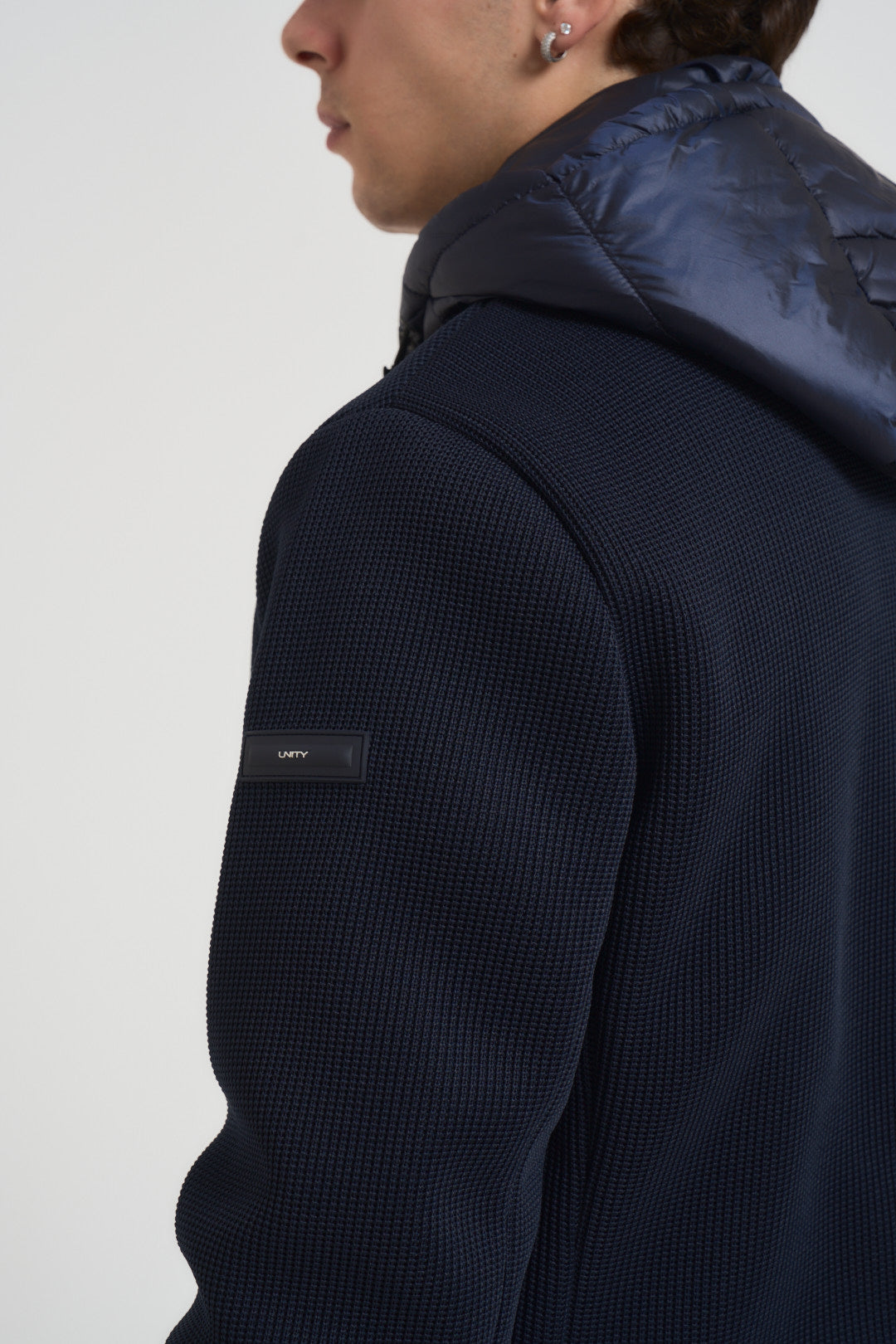 Cappotto uomo con pettorina in nylon blu GRAVITY BLUE NAVY UNITY 