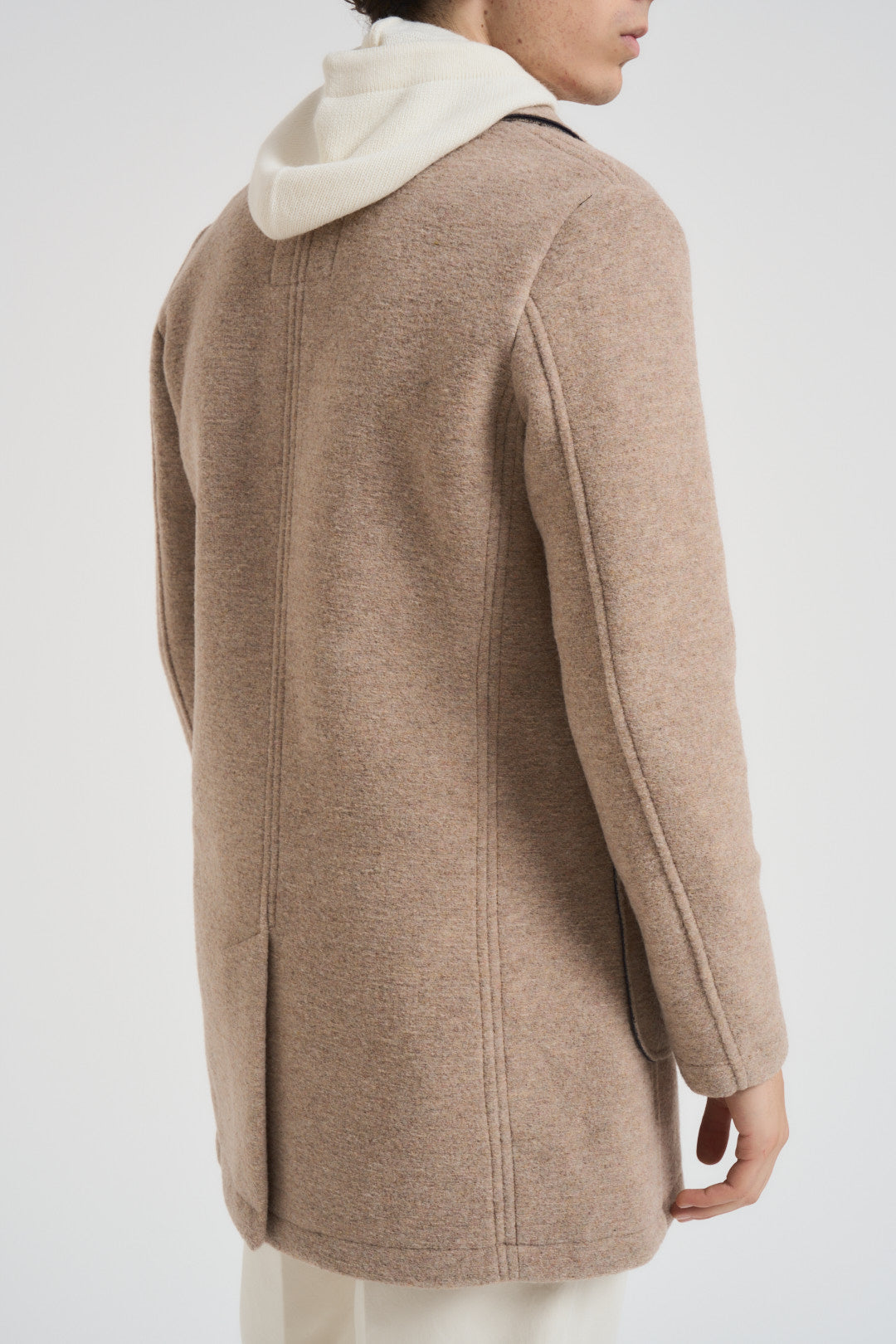 Cappotto uomo monopetto beige CUSA CPSAB V2 
