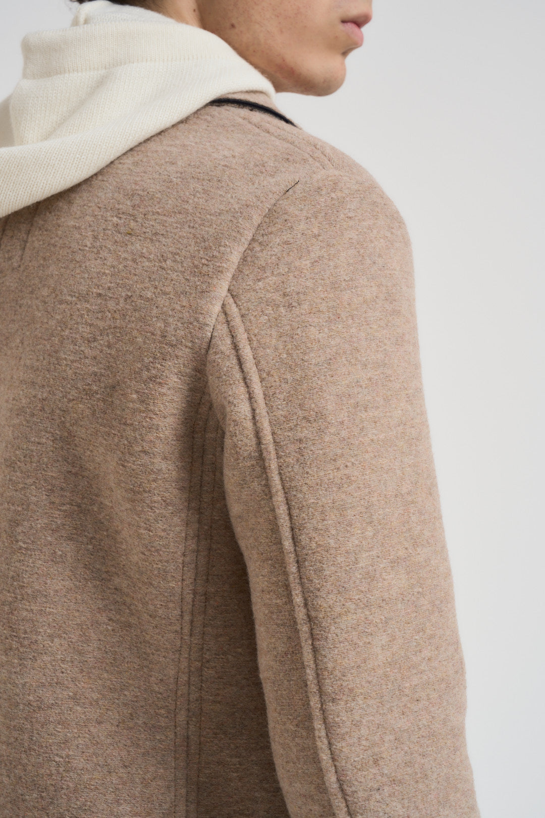 Cappotto uomo monopetto beige CUSA CPSAB V2 