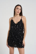 Top donna paillettes nero TF0475 NERO VICOLO 