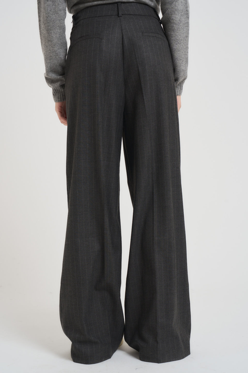 Pantalone donna a palazzo grigio antracite TF1696 GRIGIO VICOLO 